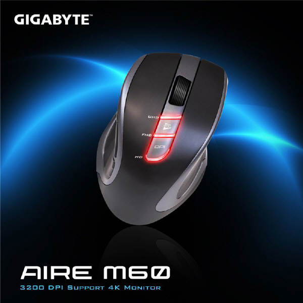 Gigabyte AIRE M60 - bezprzewodowa mysz z sensorem laserowym 
