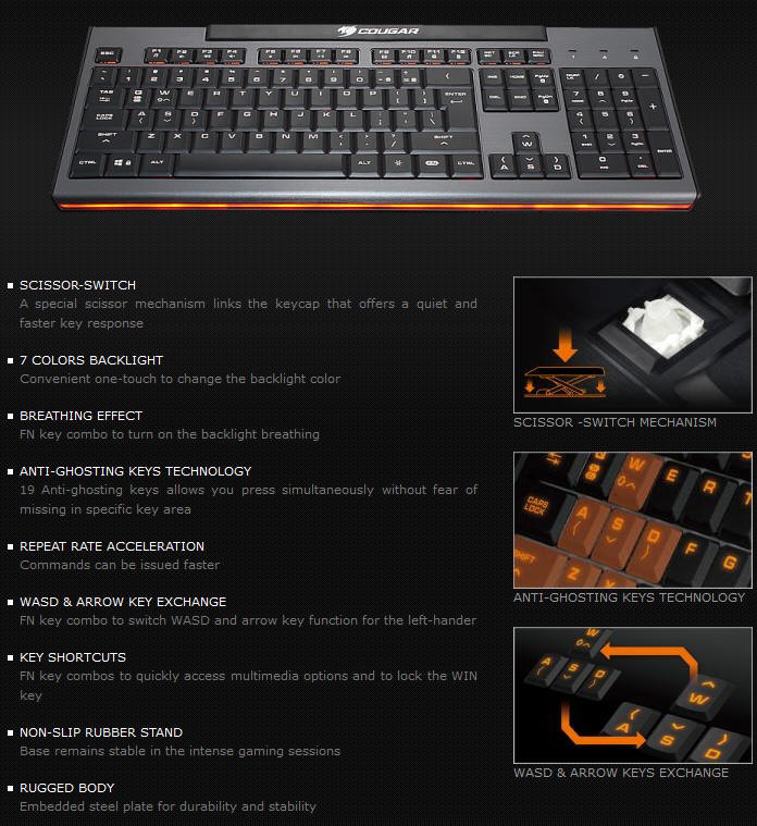 COUGAR - klawiatura 200K Gaming