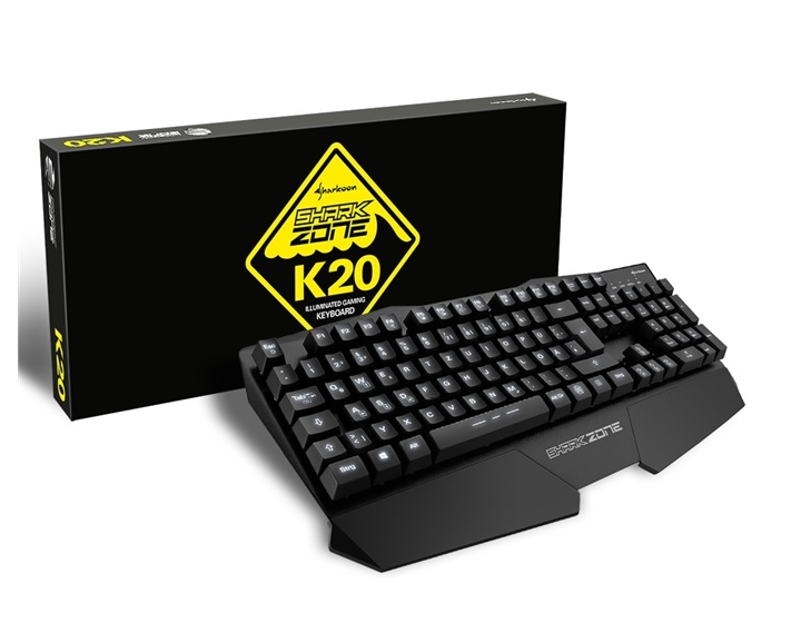 SHARK ZONE K20 - metalowa klawiatura