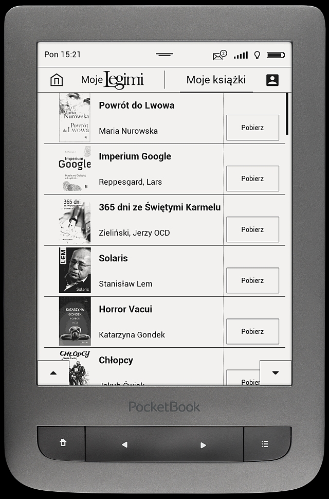 Legimi i tysice ebookw teraz na PocketBook Touch Lux 3
