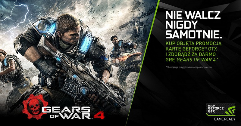Gears of War 4 za darmo z kartami GeForce GTX