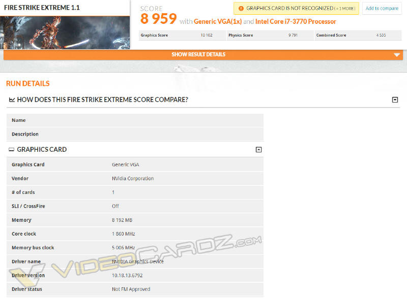 NVIDIA GeForce GTX 1080 - przecieki z testw 3DMark