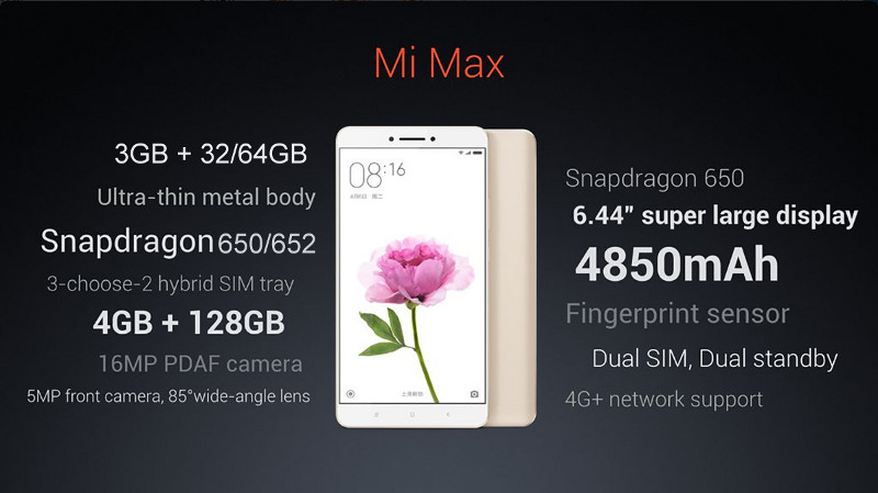 Xiaomi Max dla mionikw duych ekranw