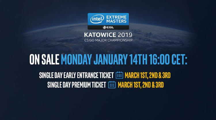 Ruszya sprzeda biletw na Intel Extreme Masters Katowice 2019