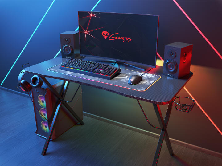 Genesis HOLM 200 RGB - ergonomiczne biurko gamingowe