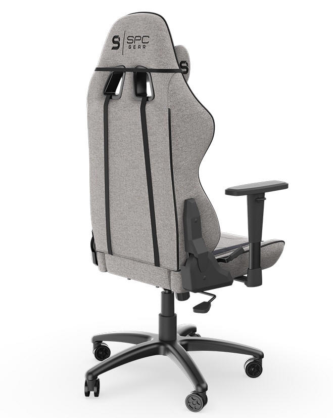 SPC Gear SR300F V2 GY - wygodny materiaowy fotel w szarym kolorze