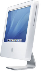 Obrazek Apple przedstawia iMac'i z G5