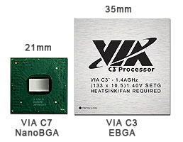 Obrazek C7 - procesor VIA w 90 nm