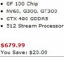 Obrazek Przedpremierowe ceny NVIDIA GeForce GTX 480 / GTX 470