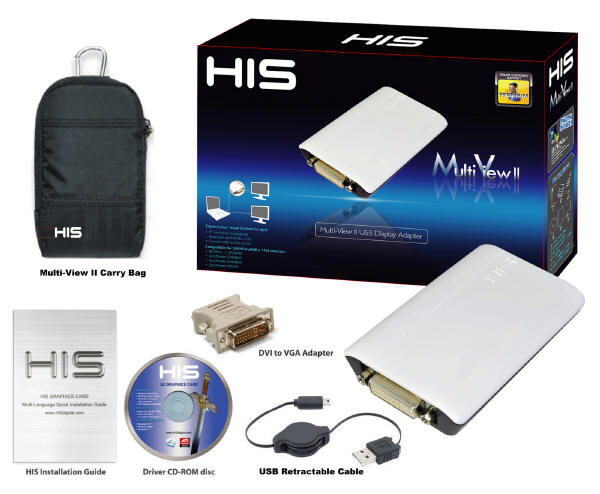 HIS Multi-View II Adapter USB do DVI 