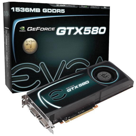 Trzy GeForce GTX 580 od EVGA
