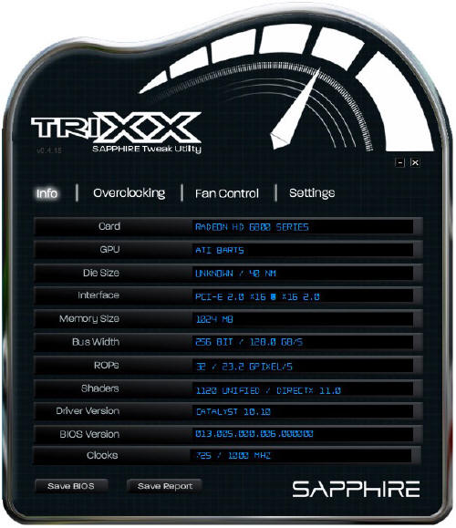 Program TriXX do podkrcania HD 6800 od SAPPHIRE 