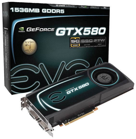 Trzy GeForce GTX 580 od EVGA