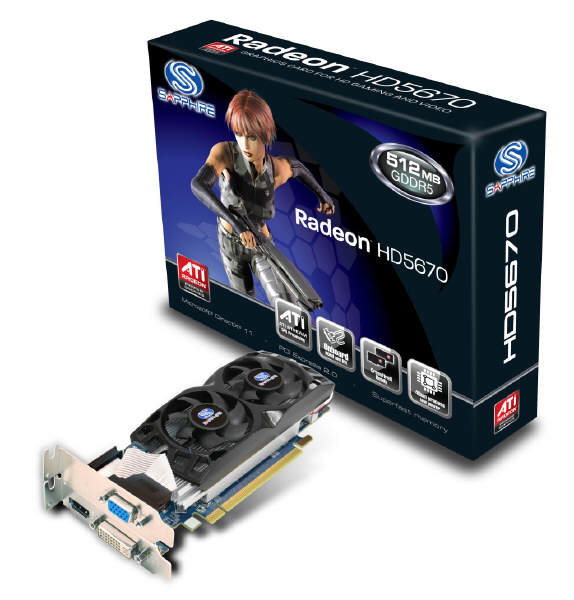 Sapphire - Radeon HD 5670 Low Profile dla komputerw HTPC