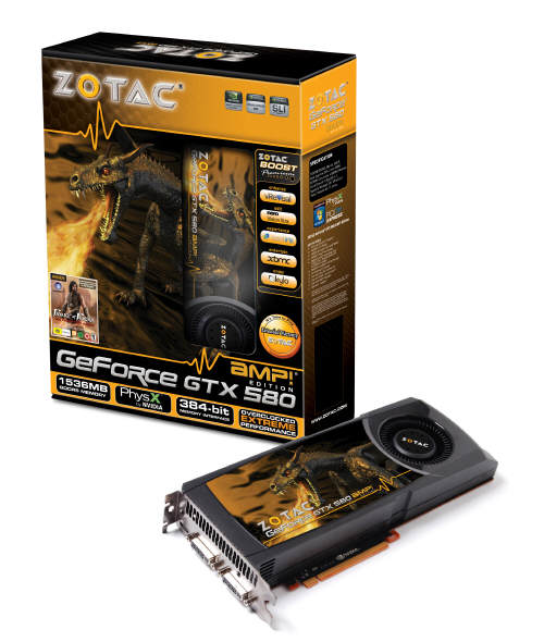 ZOTAC - podrasowany GeForce  GTX 580 AMP! Edition