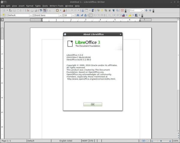 Pierwsze stabilne wydanie LibreOffice coraz bliej.