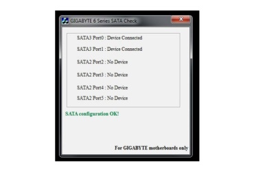GIGABYTE 6 Series SATA Check dla pyt gwnych P67 i H67