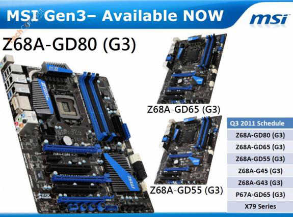 MSI - sze pyt LGA1155 z PCI-Express 3.0 w tym kwartale