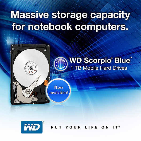 WD SCORPIO BLUE  1 TB -  idealny dla notebookw 