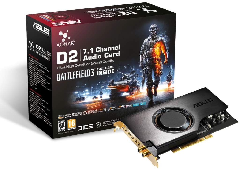 ASUS Xonar D2 oraz Xonar D2X w wersji z gr Battlefield 3 