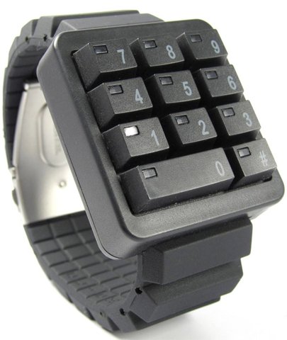 Zegarek stylizowany na klawiatur numeryczn od Watchismo