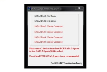 GIGABYTE 6 Series SATA Check dla pyt gwnych P67 i H67