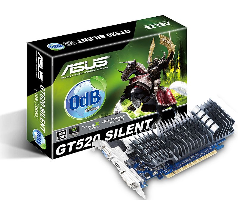 ASUS GT 520 - cicha grafika bez wentylatorw