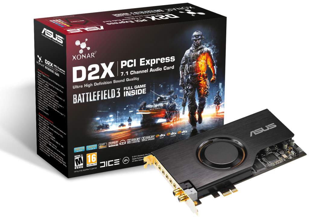 ASUS Xonar D2 oraz Xonar D2X w wersji z gr Battlefield 3 