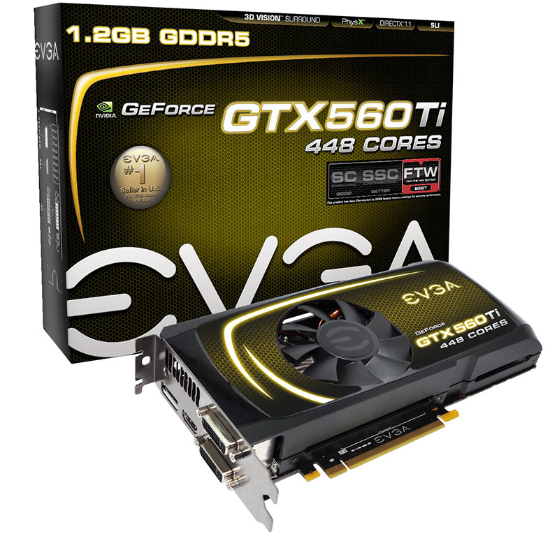 EVGA GTX 560 Ti Classified oraz FTW w wersji z 448 jednostkami CUDA