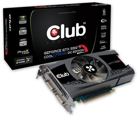 Club 3D GeForce GTX 550 Ti CoolStream OC 2GB