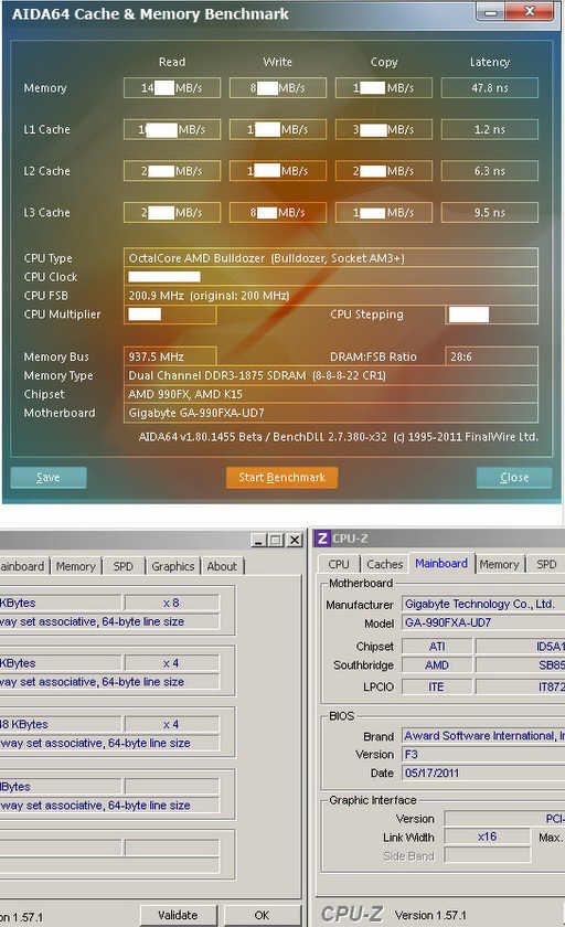 AMD Bulldozer FX-8130P podkrcony do 5.1GHz