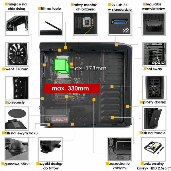 SilentiumPC Regnum L50 Pure Black