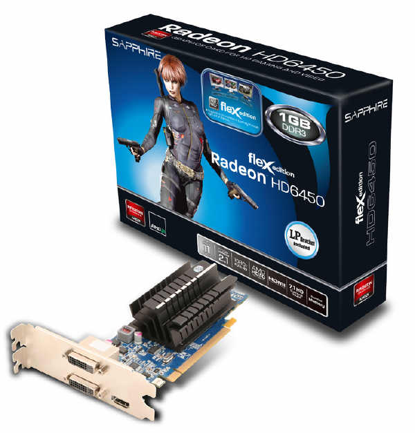 Sapphire Radeon HD 6450 FleX - tanie Eyefinity