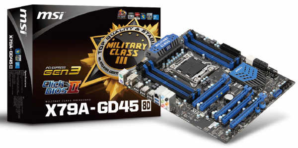 MSI X79A-GD45 ze wsparciem dla128 GB pamici RAM