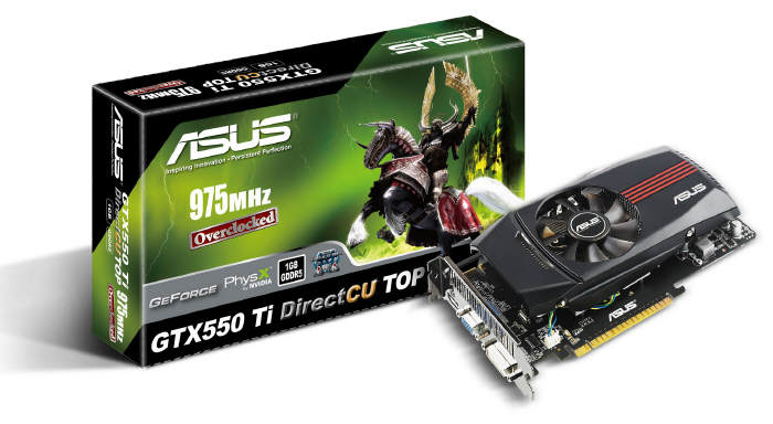 ASUS GTX550 Ti DirectCU w wersji Ultimate i TOP