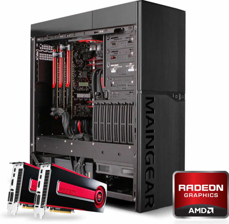 MAINGEAR z wiszcymi Radeonami HD 7950