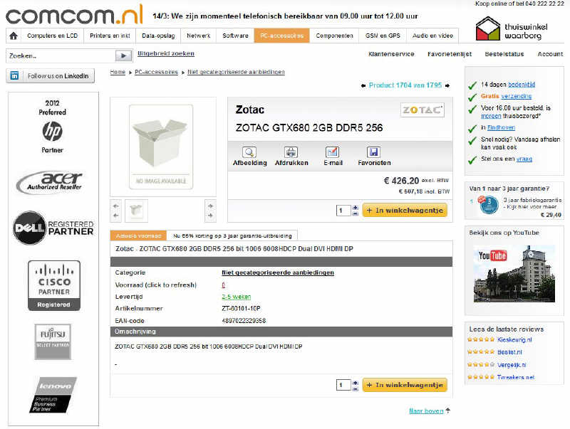 GeForce GTX 680 w przedsprzeday Pre-Order