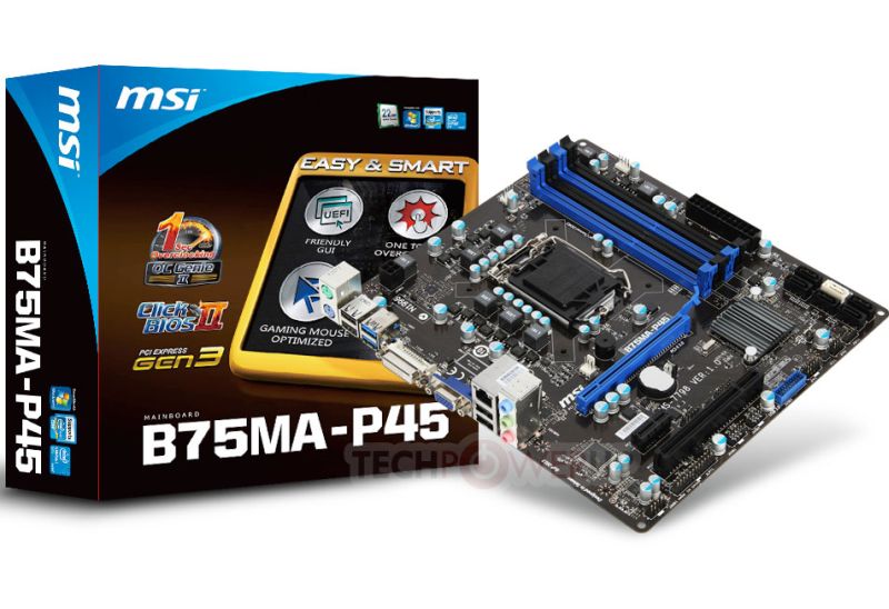 MSI B75MA-P45 czyli niewielka pyta zgodna z Ivy Bridge