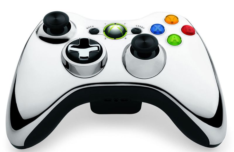 Chromowany pad do Xbox 360 od Microsoftu