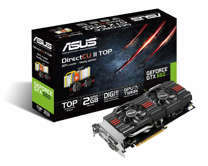 Asus GeForce GTX 660 DirectCU II TOP  i GTX 650 DirectCU TOP 