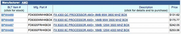 AMD FX Vishera - wycieky ceny?