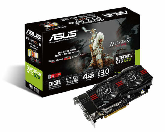 ASUS GeForce GTX 680/670 DirectCU II teraz tylko na dwa sloty