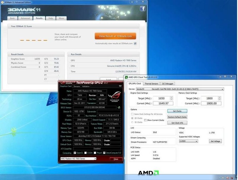 Ekstremalnie wykrcony Radeon HD7970 - 1.7 GHz dla rdzenia graficznego