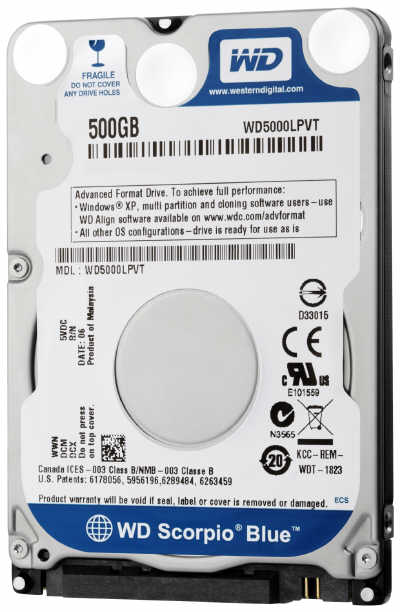 Western Digital WD Scorpio Blue o gruboci 7 mm