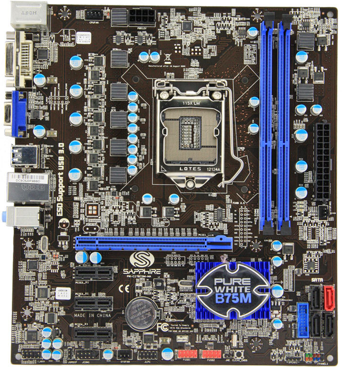 Sapphire B75M-MA Pure White - pierwsze informacje