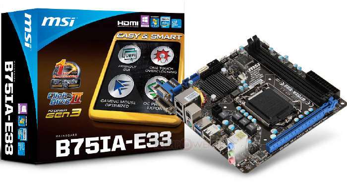 MSI B75IA-E33 Mini-ITX