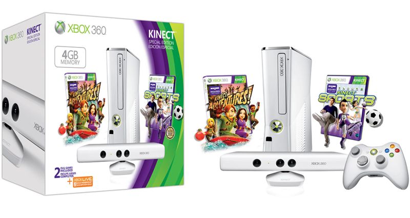 Nowy (stary) Xbox 360 4 GB Kinnect White