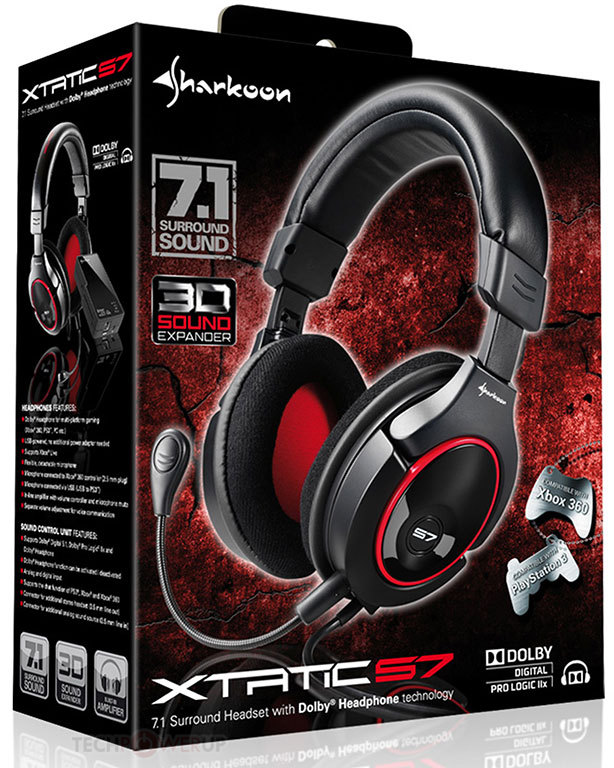 Sharkoon X-Tatic S7 - nowy zestaw suchawkowy w standardzie 7.1