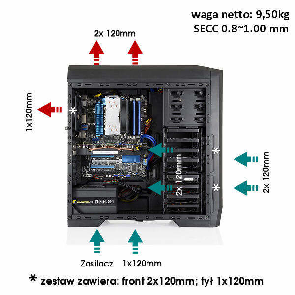 SilentiumPC Gladius X80 Pure Black