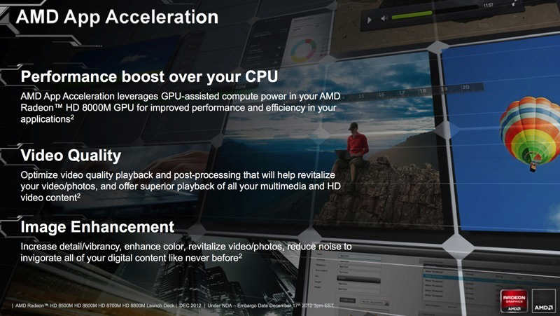 AMD Radeon HD 8000M Series - specyfikacje